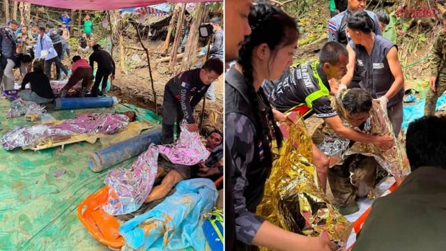 กู้ภัยไทย-ลาวช่วย 4 คนงานติดอุโมงค์เหมืองทองเมืองล่องแจ้งสำเร็จ เร่งค้นหาอีก 2 ราย