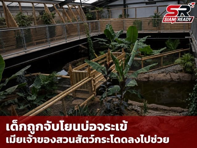 ระทึก! ชายแปลกหน้าโยนเด็ก 3 ขวบลงบ่อจระเข้แม่น้ำไนล์ ภรรยาเจ้าของสวนสัตว์เสี่ยงตายกระโดดช่วย