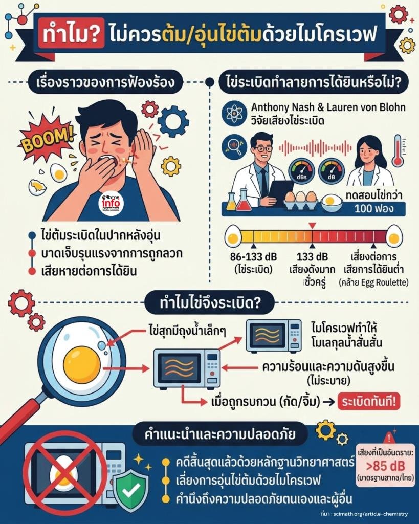 เตือนภัย! ทำไมการต้มไข่ทั้งฟองในไมโครเวฟถึงอันตรายและเสี่ยงระเบิด