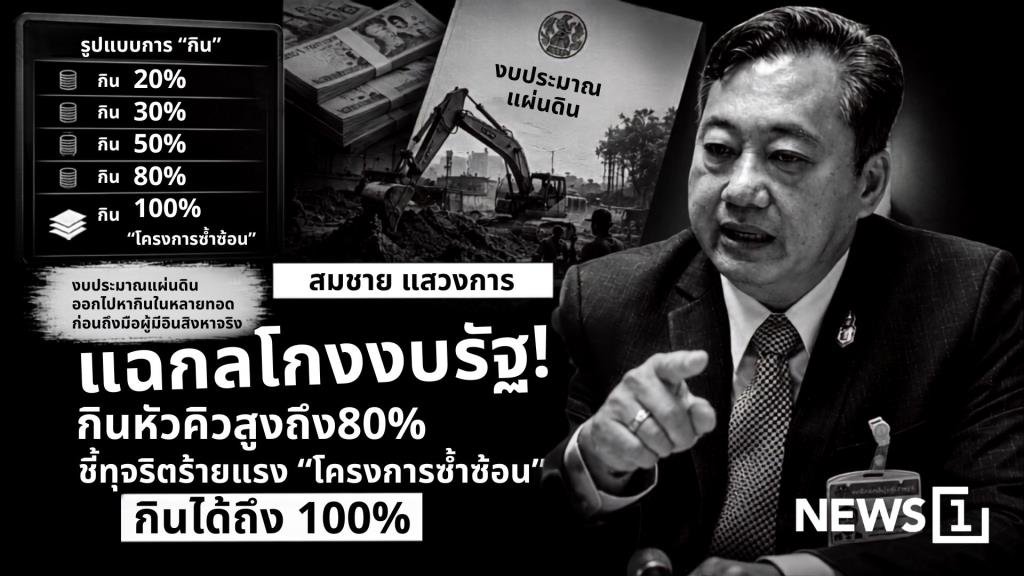 สมชาย แสวงการ แฉขบวนการโกงงบรัฐ กินหัวคิวพุ่ง 80% ชี้โครงการซ้ำซ้อนทุจริตทะลุ 100%