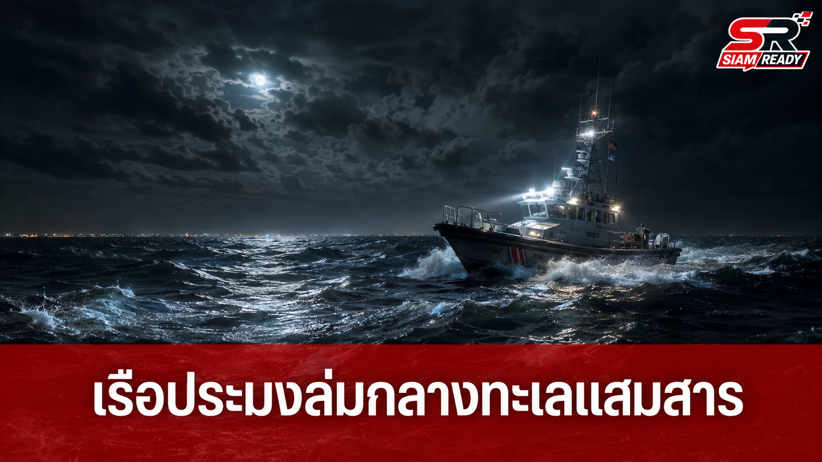ระทึกกลางทะเลแสมสาร! คลื่นซัดเรือประมงล่ม 7 ชีวิตลอยคอ กองทัพเรือเร่งช่วยปลอดภัย