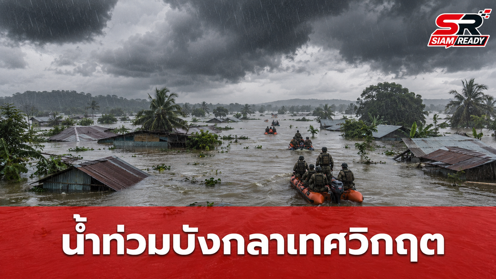 บังกลาเทศวิกฤตหนัก! น้ำท่วม-ดินถล่มคร่า 44 ศพ ประชาชนกว่าล้านคนติดค้าง