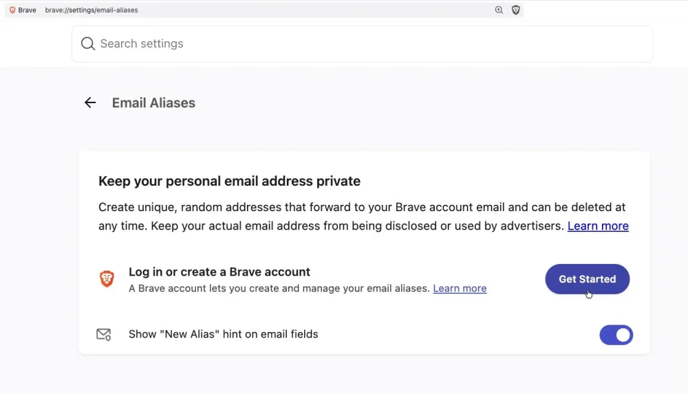 Brave เปิดตัวฟีเจอร์ Email Aliases ยกระดับความเป็นส่วนตัวในการสมัครบริการออนไลน์